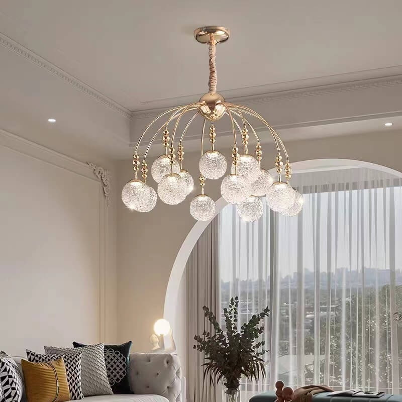 Modern Simplicity Glass Ball 4/7/13-Light Chandelier For Dining Room