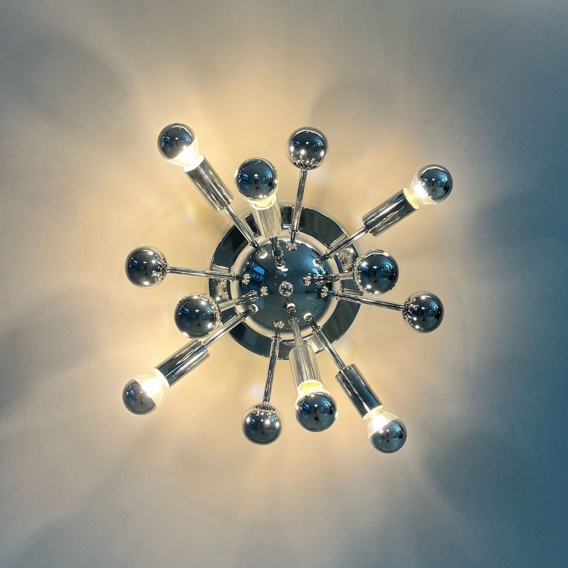 Contemporary Creative Multi Bulb Iron Glass 5-Light Wall Sconce Lamp For Living Room
