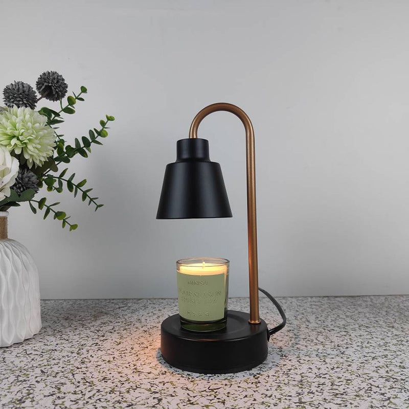 Modern Simplicity Iron Round Shade 1-Light Melting Wax Table Lamp For Study