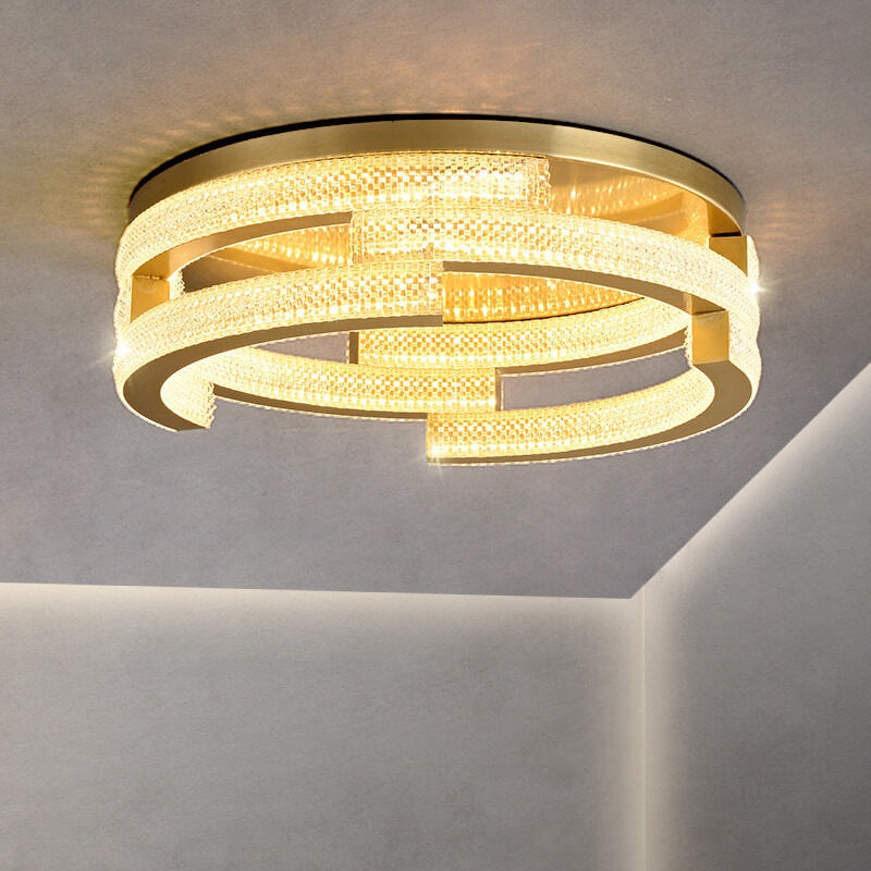 Modern Acrylic 3D Diamond Pattern Design LED Flush Mount Light