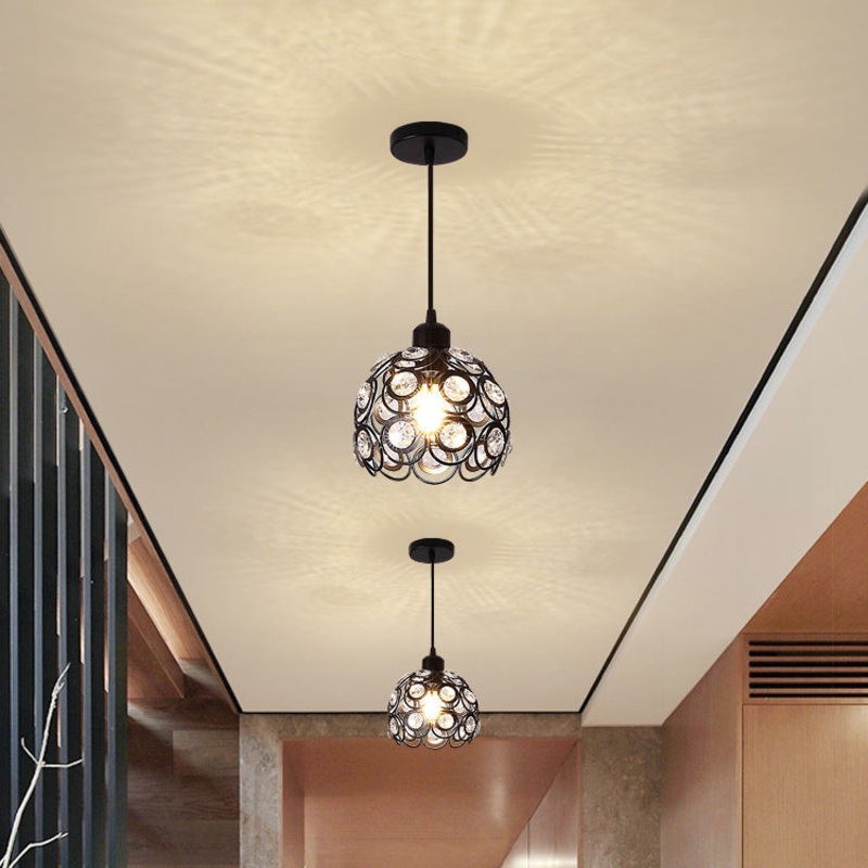 Contemporary Nordic Dome Circle Combination Iron Aluminum Frame 1-Light Pendant Light For Living Room