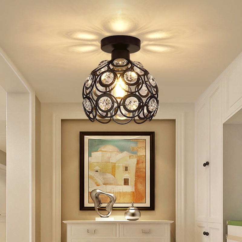 Contemporary Nordic Dome Circle Combination Iron Aluminum Frame 1-Light Semi-Flush Mount Ceiling Light For Living Room