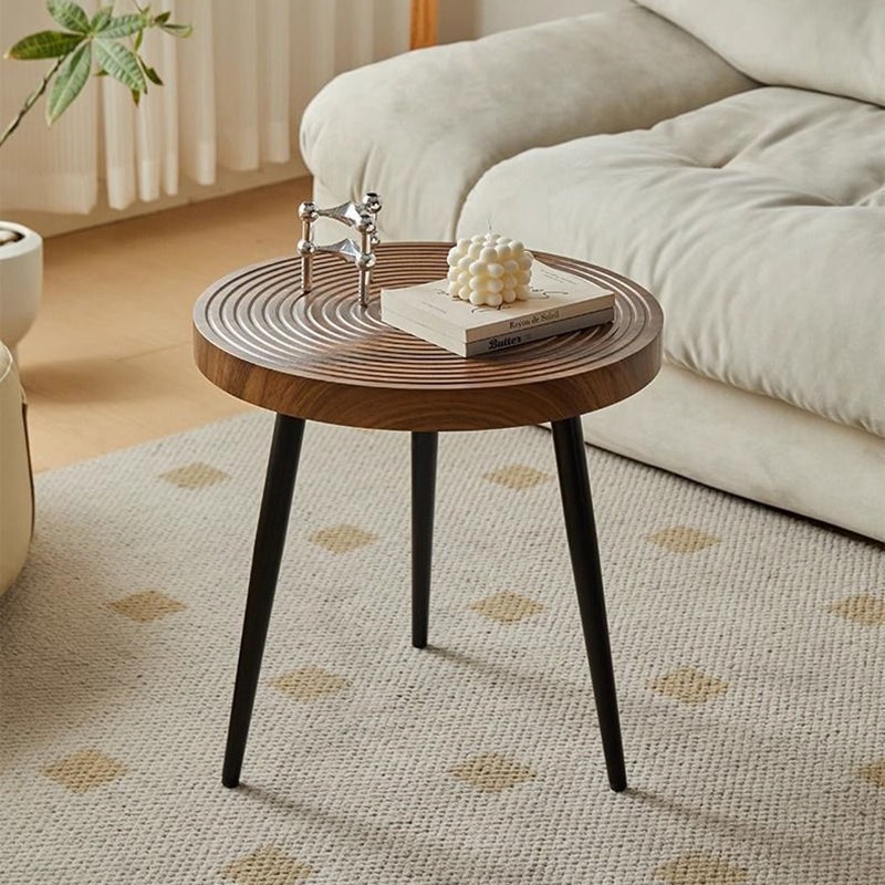Contemporary Creative Annual Rings Round PVC Iron Coffee Table For Living Room