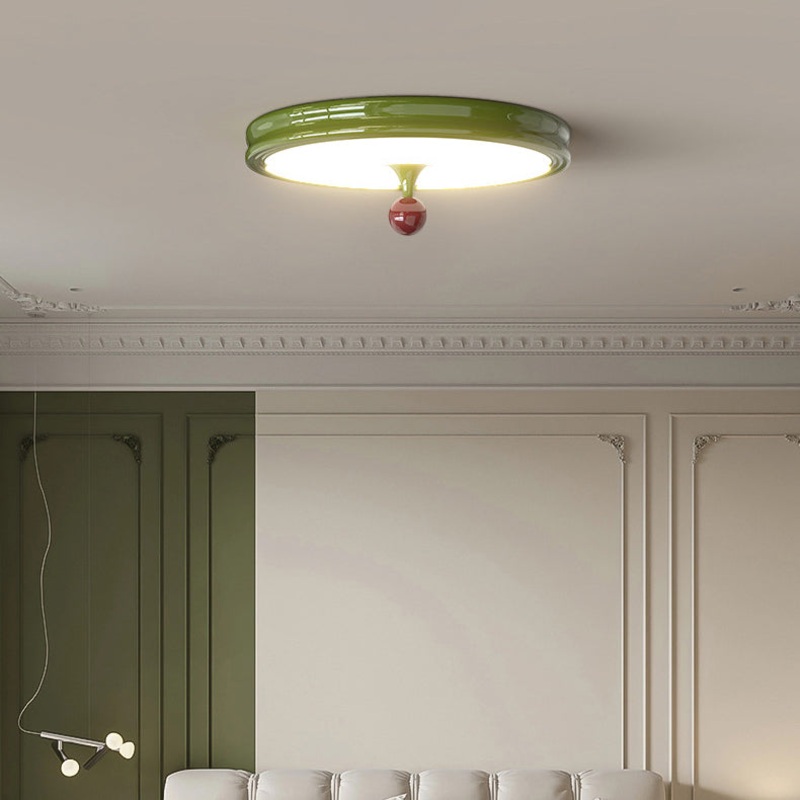Modern Minimalist Round Dome Iron Acrylic LED Flush Mount Ceiling Light For Living Room