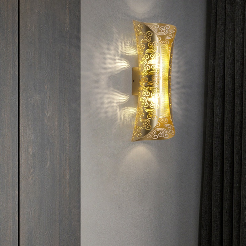 Traditional Vintage Long Tube Stainless Steel 2-Light Wall Sconce Lamp For Bedroom