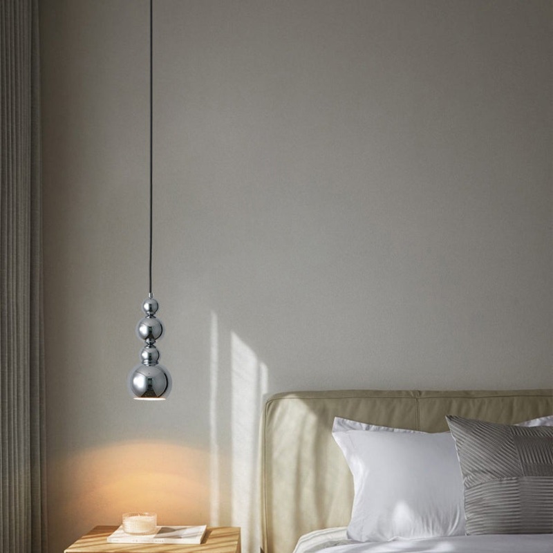 Contemporary Creative Gourd Shape Round Hardware 1-Light Pendant Light For Living Room