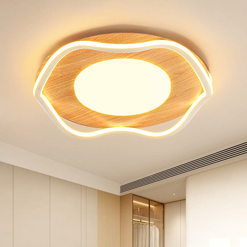 Contemporary Scandinavian Round Iron Aluminum Acrylic LED Flush Mount Ceiling Light For Bedroom
