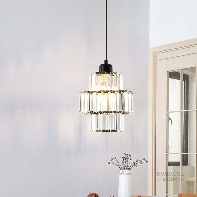 Contemporary Simplicity Dome Columnar Glass Lampshade Iron Resin 1 - Light Pendant Light For Dining Room