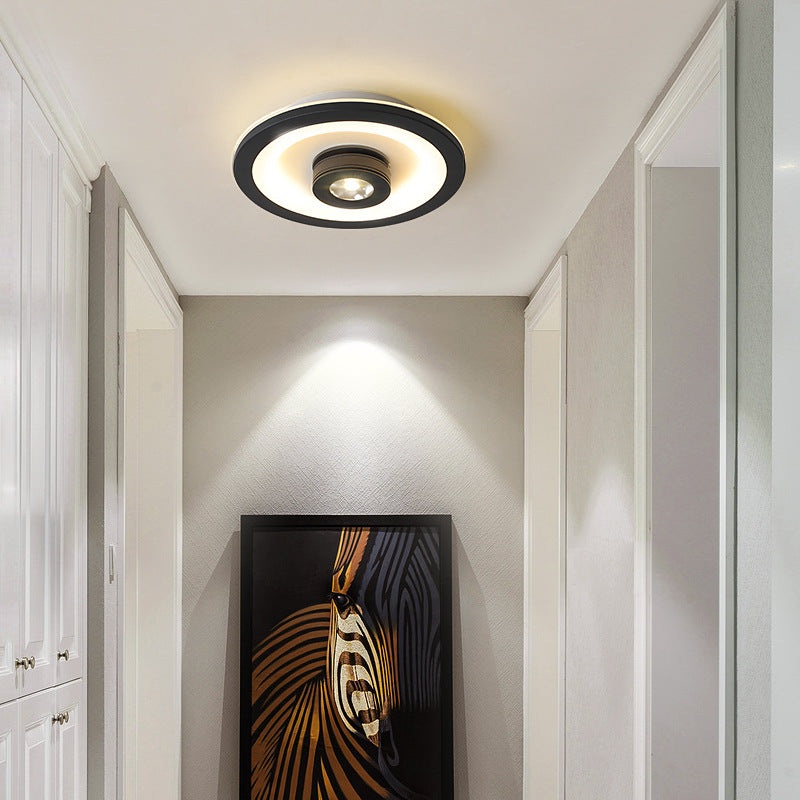 Modern Minimalist Round Square Iron Acrylic LED Flush Mount Ceiling Light For Hallway