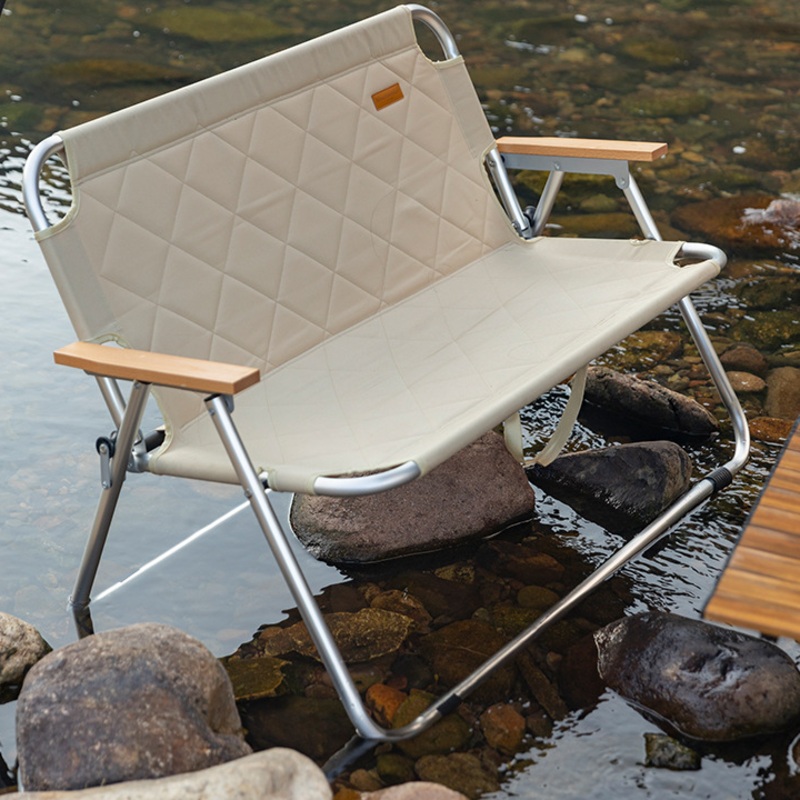 Modern Simplicity Rectangular Prismatic Foldable Oxford Fabric Aluminum Alloy Iron Chair Backrest Armrest For Outdoor