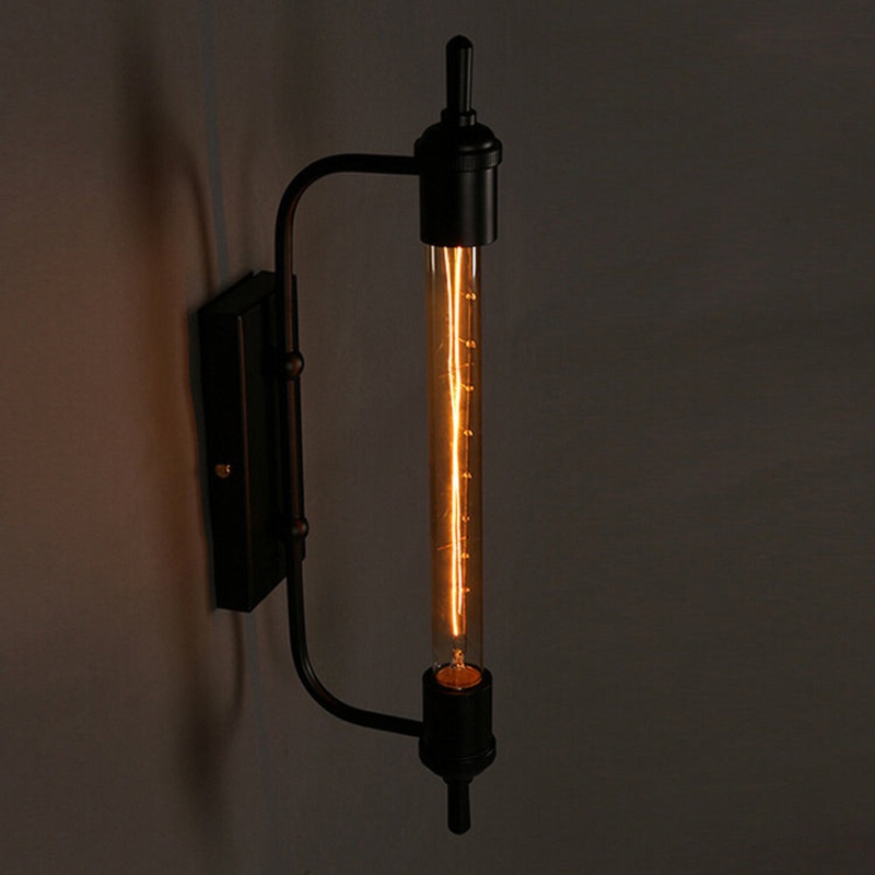 Traditional Vintage Steam Tube Iron 1-Light Wall Sconce Lamp For Living Room