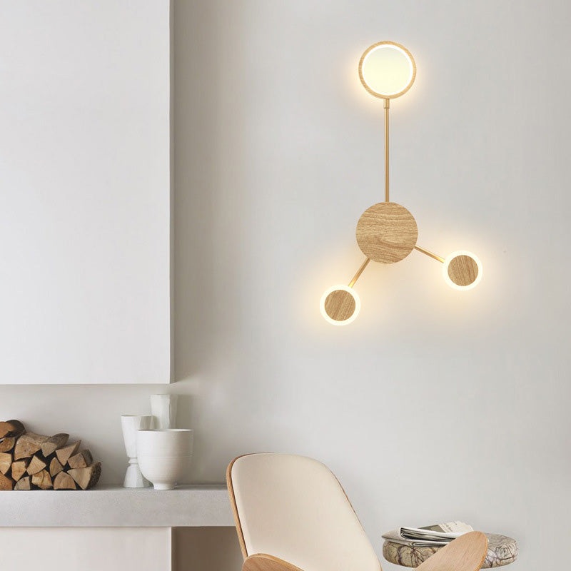 Contemporary Nordic Round Iron Acrylic LED Wall Sconce Lamp For Living Room