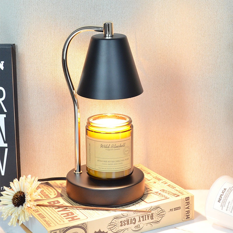 Contemporary Simplicity Iron Semi-Conical 1-Light Melting Wax Table Lamp For Bedroom
