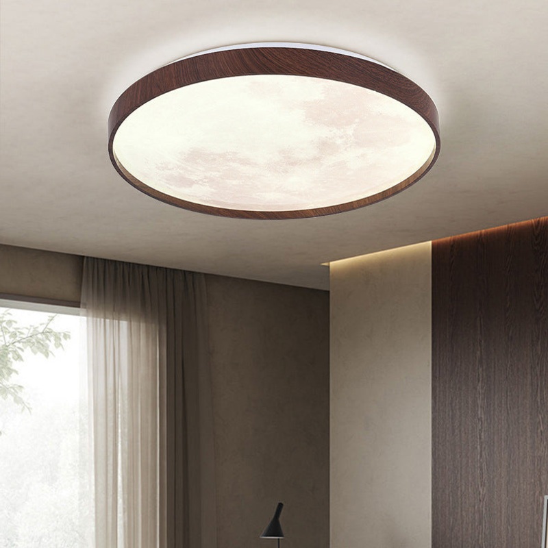 Modern Minimalist Round Dome Iron Plastic Acrylic LED Flush Mount Ceiling Light For Bedroom