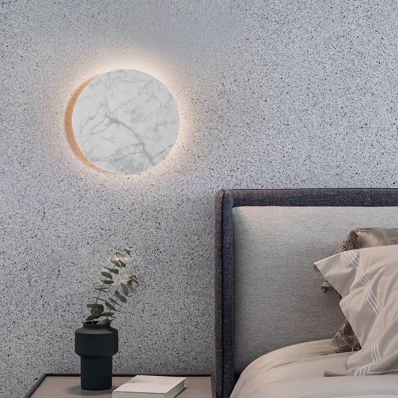 Contemporary Creative Rock Board Round Glacier Acrylic LED Wall Sconce Lamp For Living Room