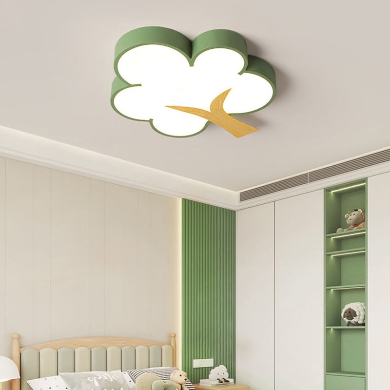 Modern Art Deco Tree Shape Light Guide Plate Iron LED Flush Mount Ceiling Light For Bedroom