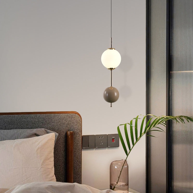 Modern Minimalist Iron Candied Haws Colorful Ball LED Pendant Light For Bedroom