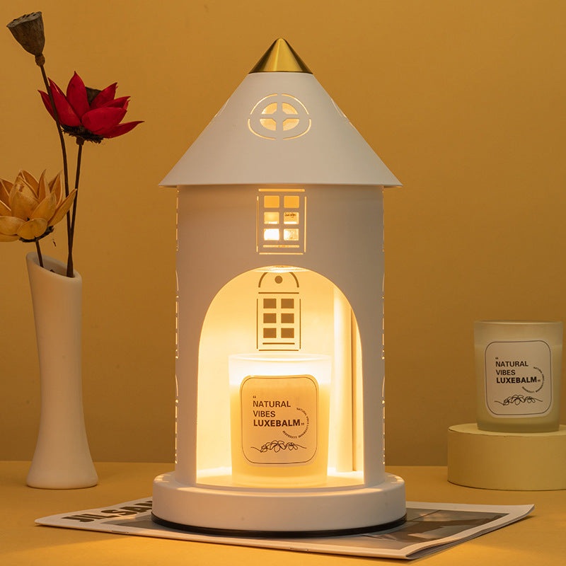 Modern Simplicity Iron Arch Castle 1-Light Melting Wax Table Lamp For Bedroom