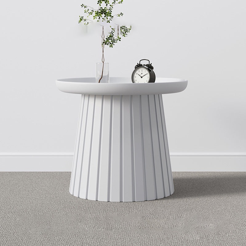 Contemporary Scandinavian Mushroom Shaped Plastic Round Pedestal Coffee Table For Living Room