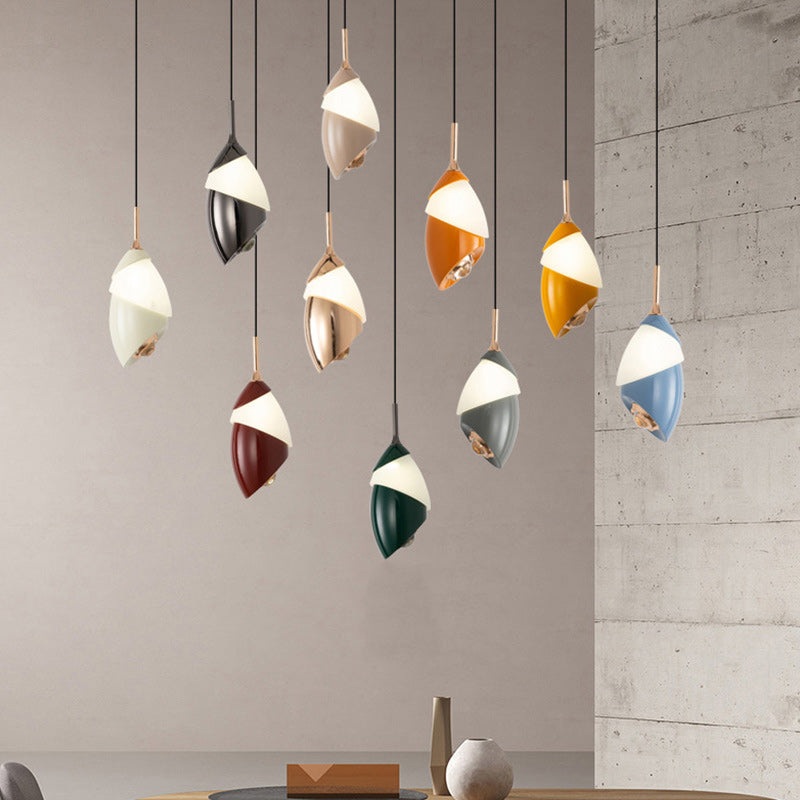 Modern Minimalist Liftable Lily Round Acrylic Aluminum LED Pendant Light For Living Room