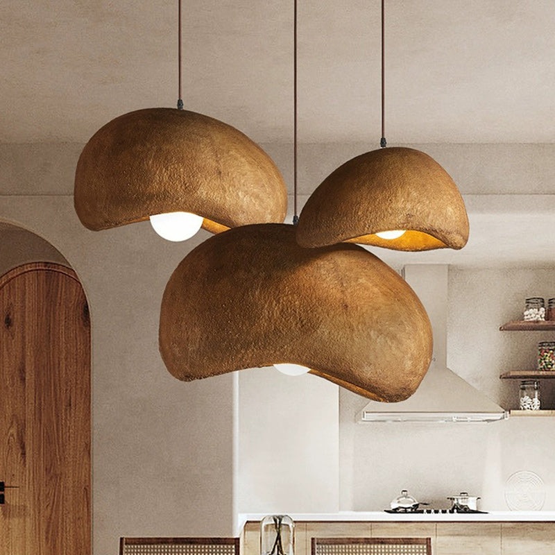 Contemporary Vintage Irregular Round Clouds Iron Resin 1-Light Pendant Light For Living Room