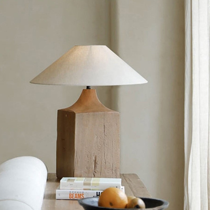 Modern Simplicity Umbrella Shape Fabric Wood 1 - Light Table Lamp For Living Room