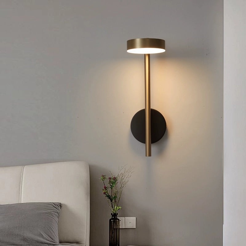 Contemporary Luxury Rotatable Long Cylinder Round Aluminum LED Wall Sconce Lamp For Living Room