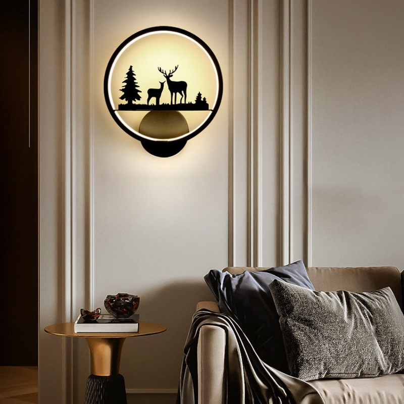 Contemporary Nordic Round Iron Silicone LED Wall Sconce Lamp For Living Room