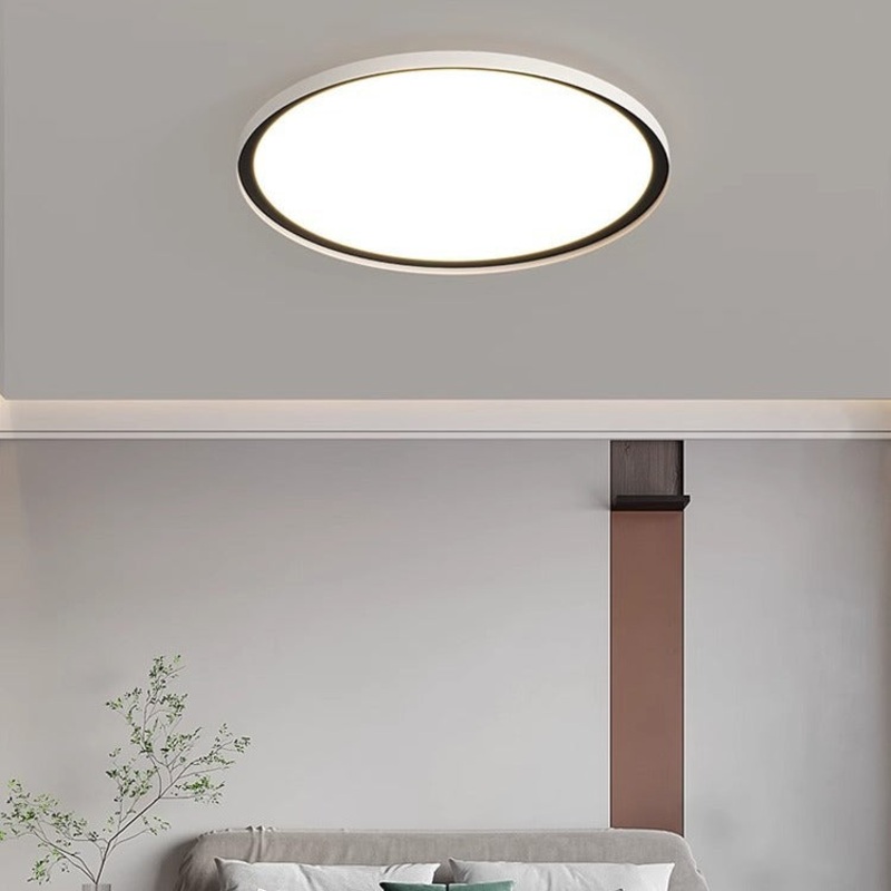 Modern Minimalist Geometric Circle Aluminum LED Flush Mount Ceiling Light For Living Room