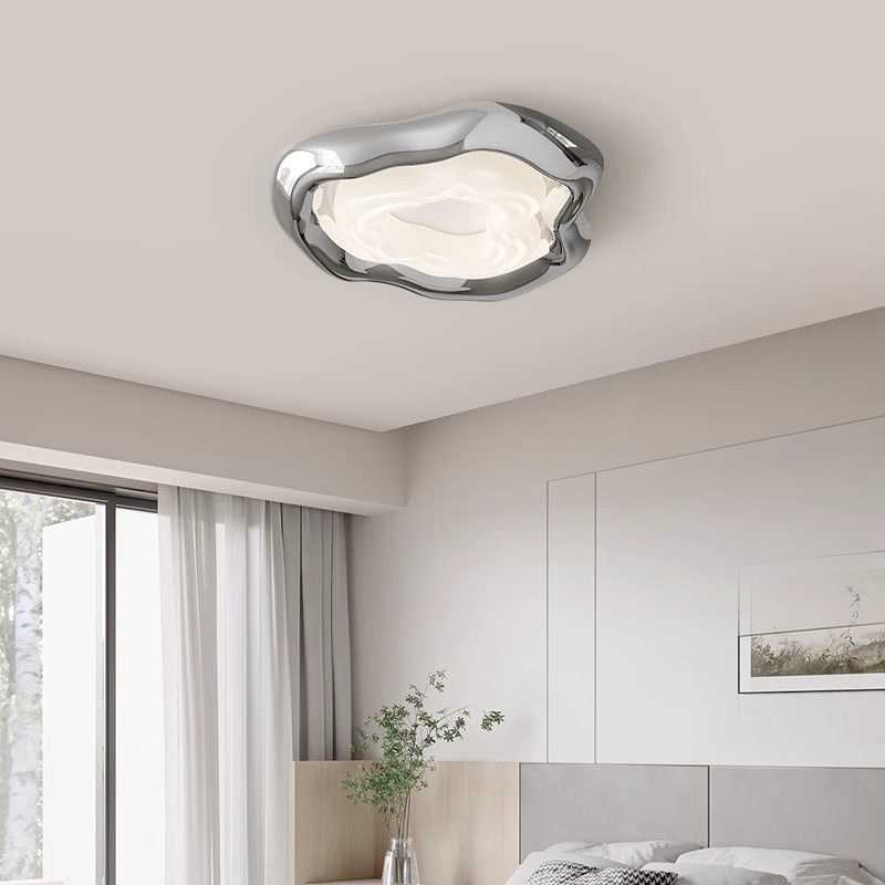 Contemporary Creative Triangle Resin Polyethylene LED Flush Mount Ceiling Light For Bedroom
