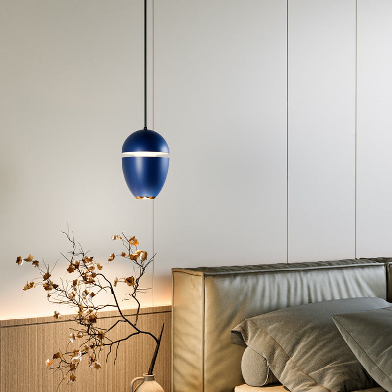 Modern Minimalist Round Horn Water Drop Shape Lift Acrylic Aluminum LED Pendant Light For Living Room
