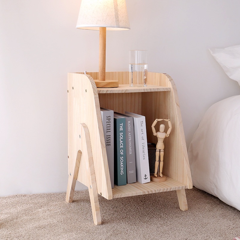 Modern Simplicity Right Angled Trapezoid Solid Wood Side Table 1 - Cabinet For Living Room