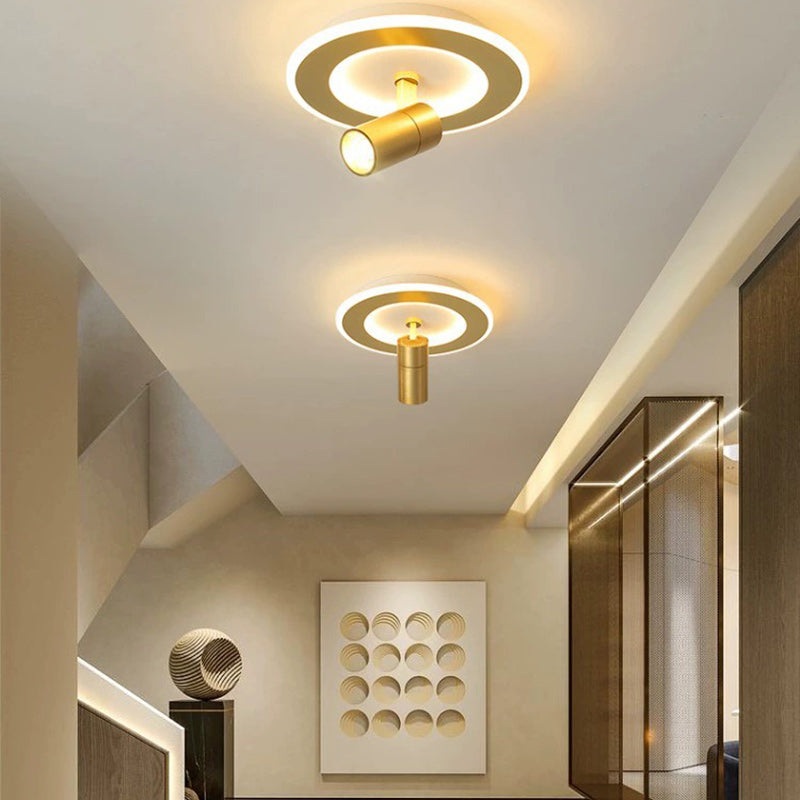 Modern Luxury Iron Square Acrylic LED Spotlight Flush Mount Ceiling Light For Bedroom