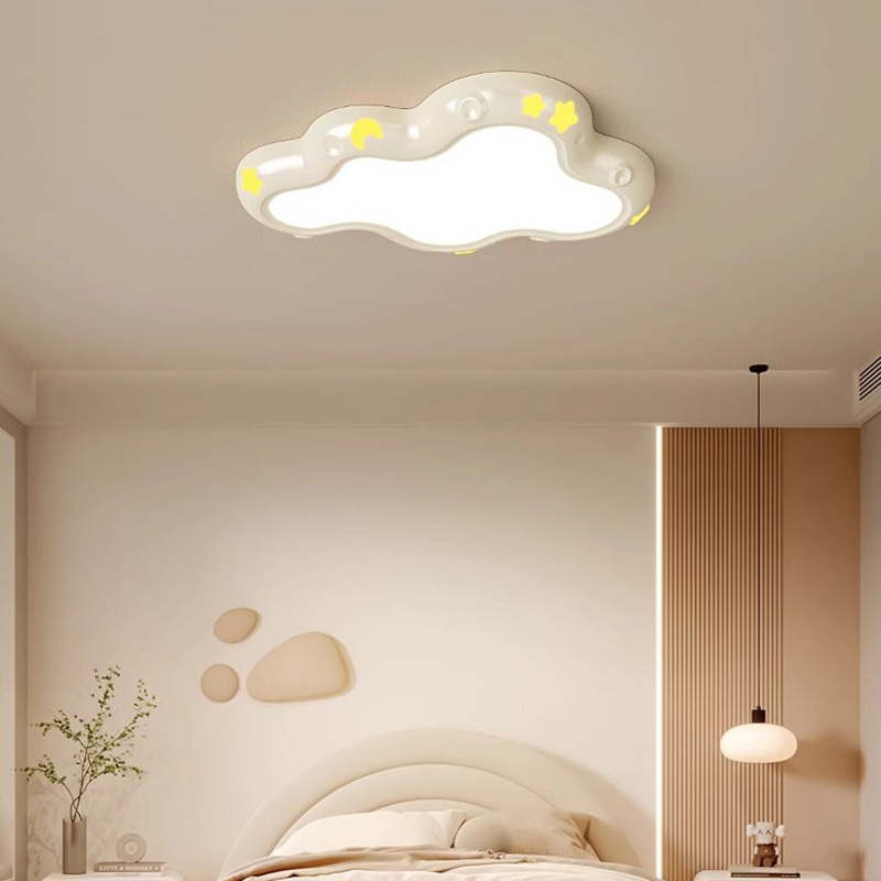 Contemporary Creative Clouds ABS Resin Iron LED Flush Mount Ceiling Light For Bedroom