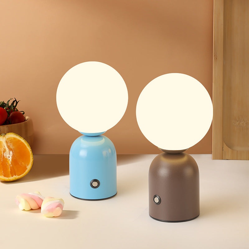 Contemporary Scandinavian Globe Iron Acrylic LED Table Lamp For Living Room