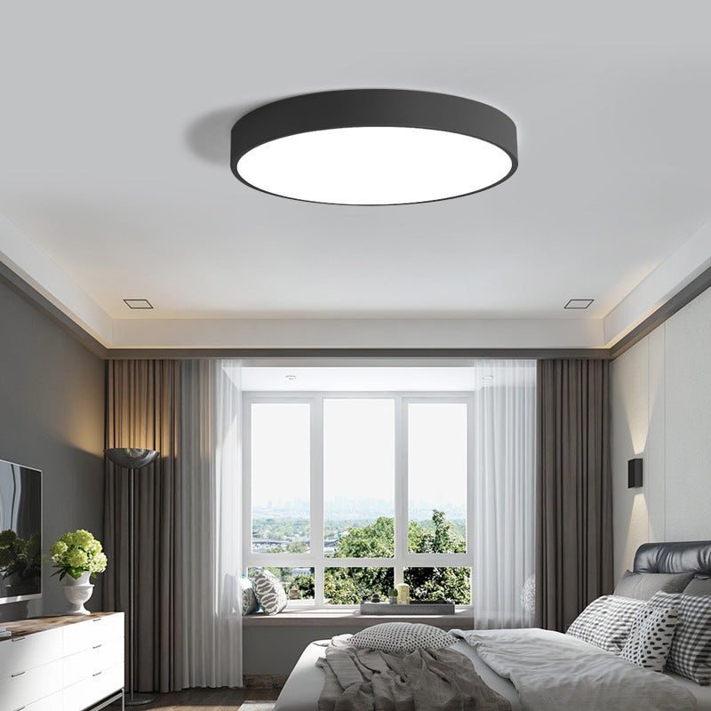 Contemporary Scandinavian Round Iron Acrylic LED Flush Mount Ceiling Light For Living Room