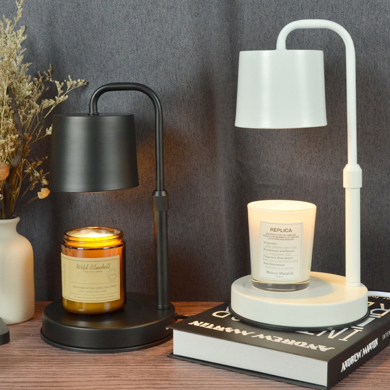 Contemporary Scandinavian Iron Liftable Dimmable Cylinder 1-Light Melting Wax Table Lamp For Bedroom