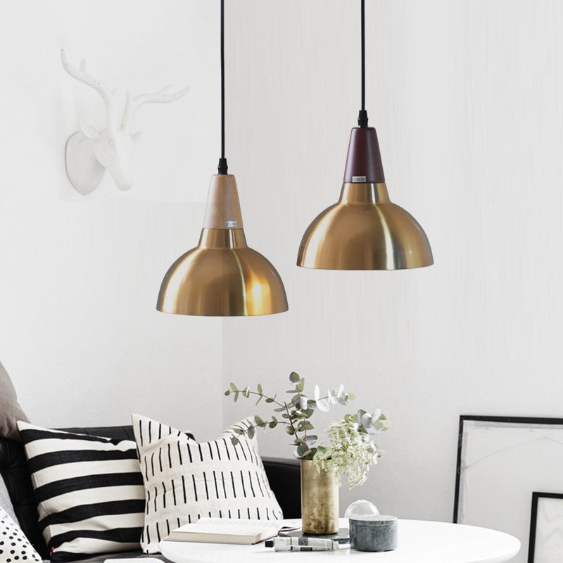 Contemporary Simplicity Iron Semicircle Shade 1-Light Pendant Light For Living Room