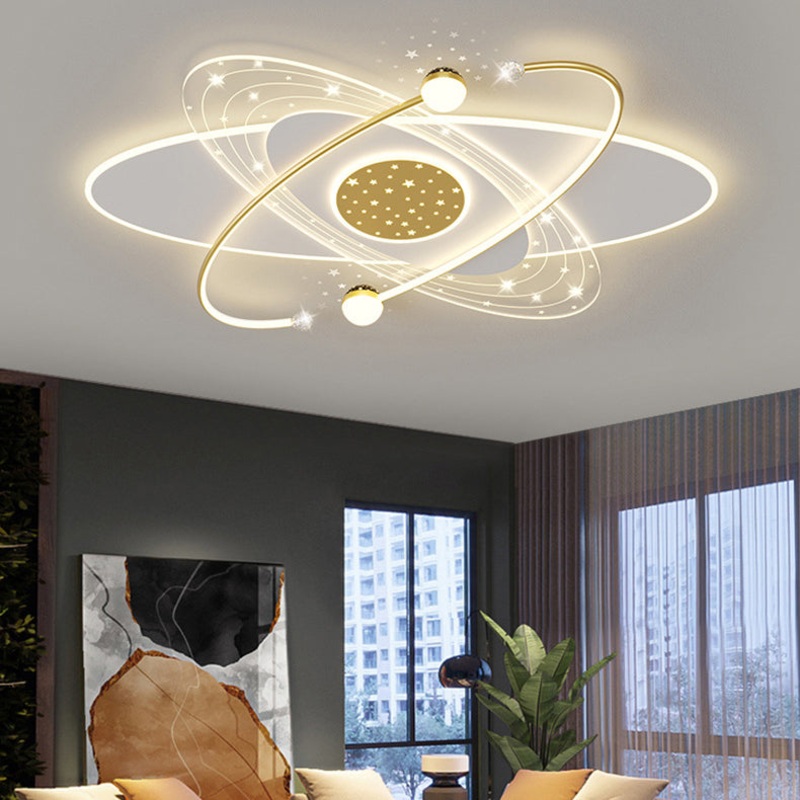 Modern Minimalist Flower Cloud Acrylic Hardware LED Flush Mount Ceiling Light For Bedroom