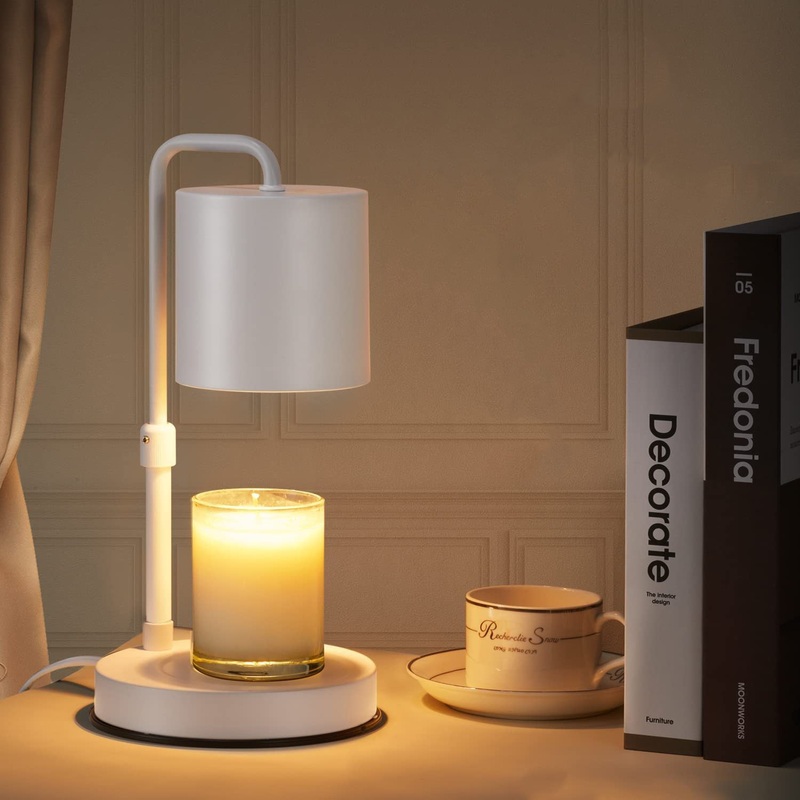 Modern Minimalist Lift Adjustable Round Cylinder Iron 1-Light Melting Wax Table Lamp For Bedroom