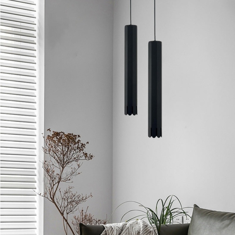 Modern Minimalist Liftable Petal Cylinder Aluminum Track LED Pendant Light For Dining Room