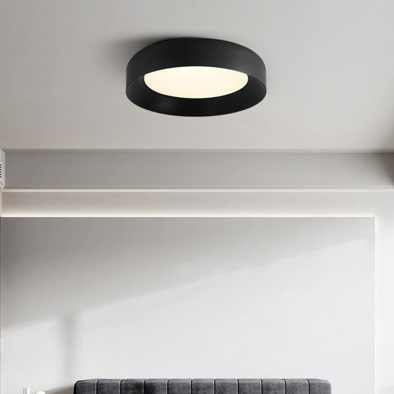 Modern Minimalist Round Dome Iron Acrylic LED Flush Mount Ceiling Light For Bedroom