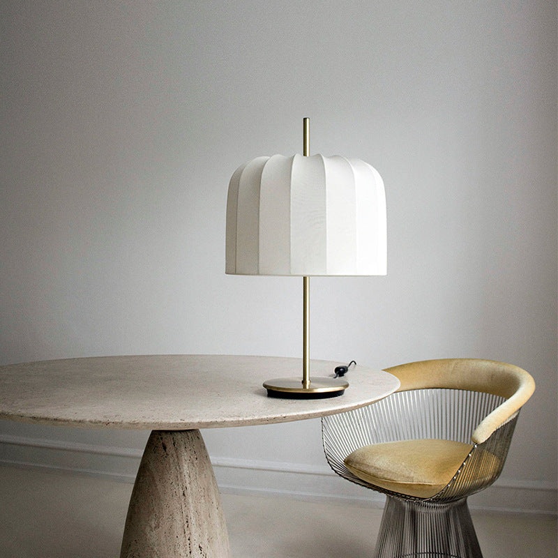 Modern Minimalist Pumpkin Fabric Iron 1-Light Table Lamp For Bedroom