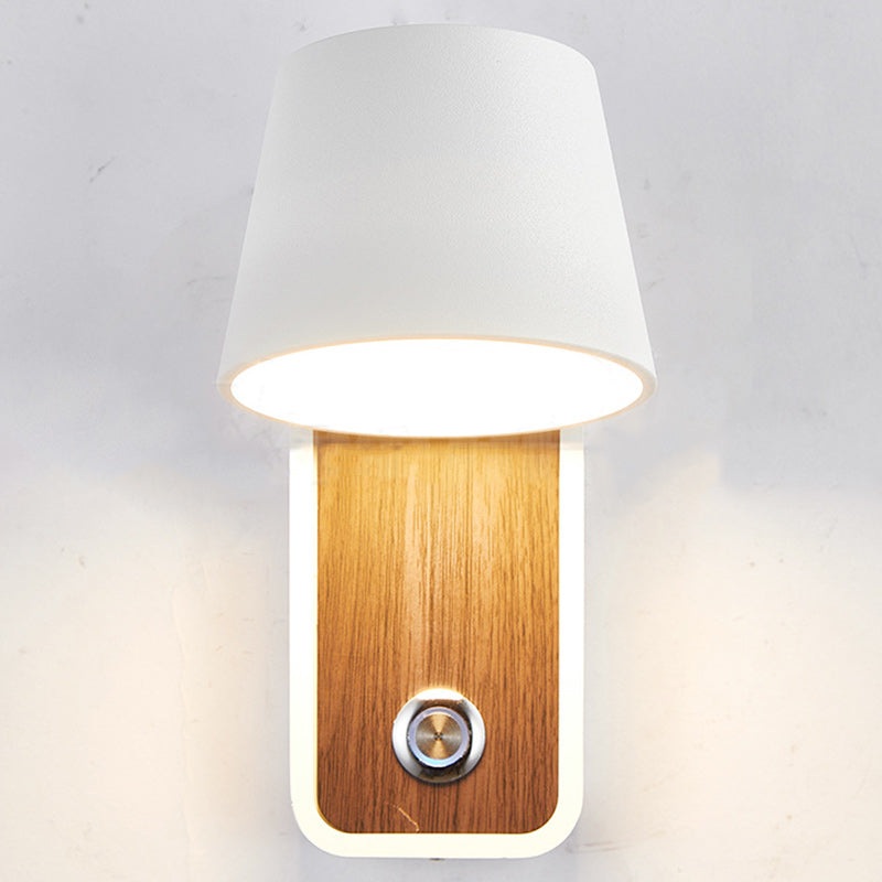 Contemporary Creative Drum Aluminum LED Wall Sconce Lamp For Living Room