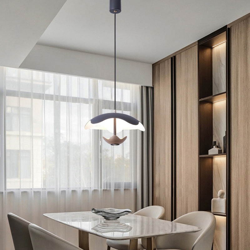 Contemporary Nordic Dome Aluminum Iron Acrylic LED Pendant Light For Bedroom