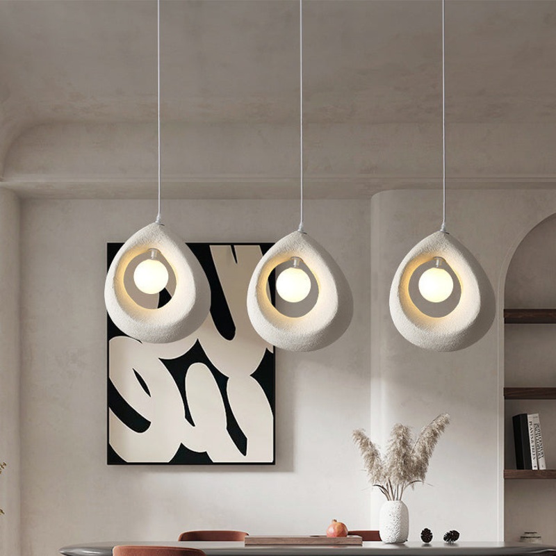 Modern Art Deco Fully Polystyrene 1 - Light Pendant Light For Dining Room