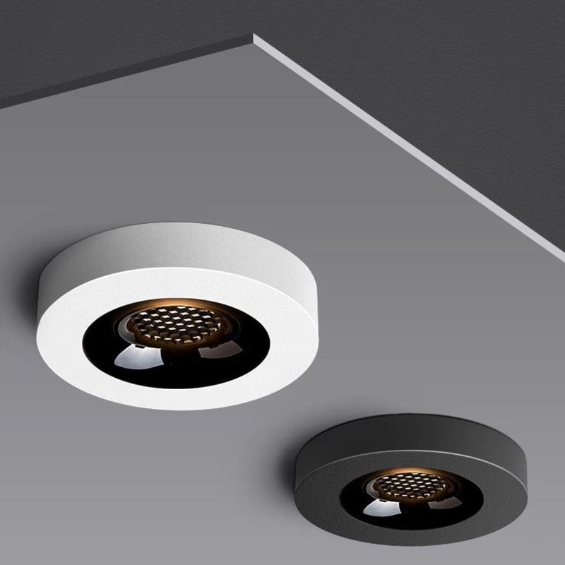Modern Minimalist Iron Round Honeycomb Spotlight LED Flush Mount Ceiling Light For Hallway