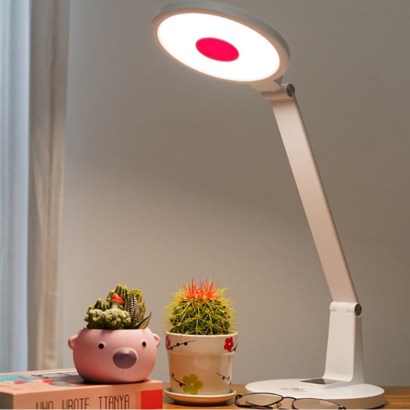 Modern Minimalist Round Rectangle Adjustable ABS Aluminum Hardware LED Table Lamp For Bedroom