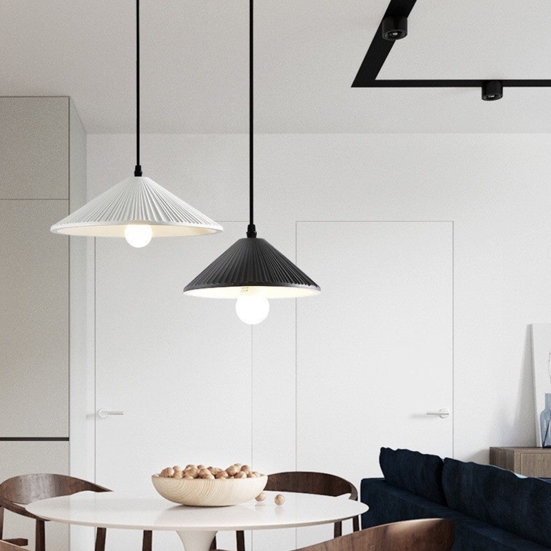 Contemporary Nordic Resin Conical 1-Light Pendant Light For Bedroom & Living Room