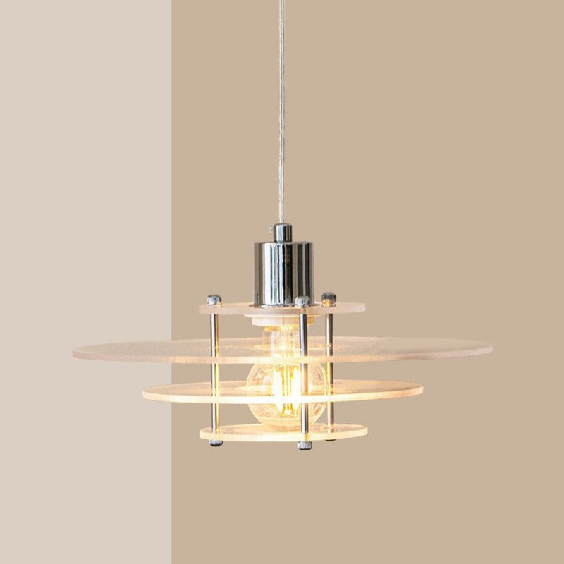 Modern Minimalist UFO Shape Acrylic Iron 1-Light Pendant Light For Bedroom